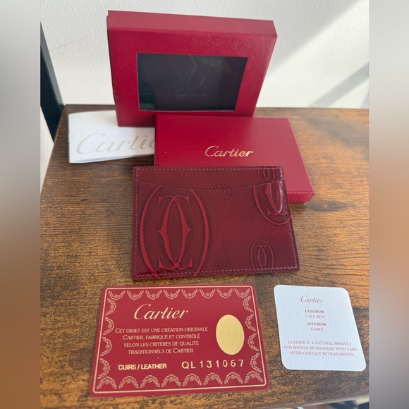 Cartier Other - Cartier Red Happy Birthday Card Holder
